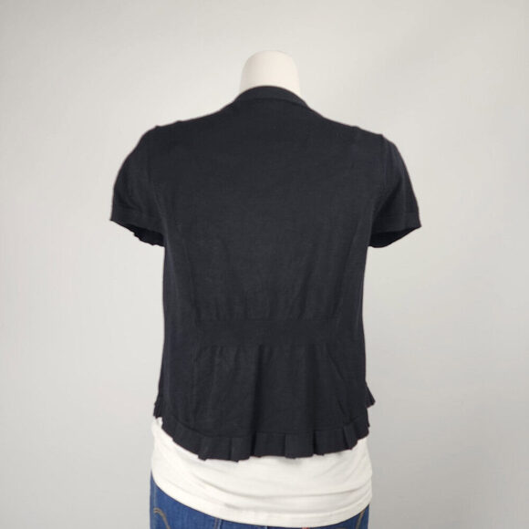 INC International Concepts Black Knit Short Sleeve Cardigan Size L/XL - Picture 5 of 7